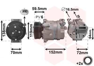 VAN WEZEL kompresorius, oro kondicionierius 3700K279